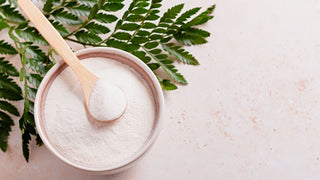 Collagen Powder with spoon in bowl