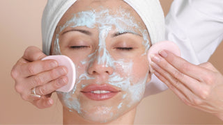 Moisturizing cream applied on woman's face