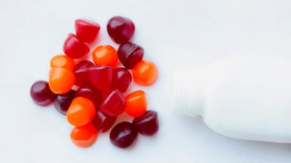 Red orange retinol supplement gummies