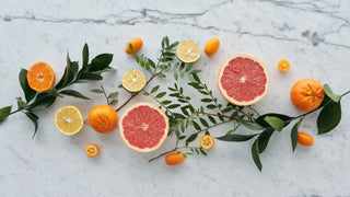 Sliced Fruits on Granite Surface